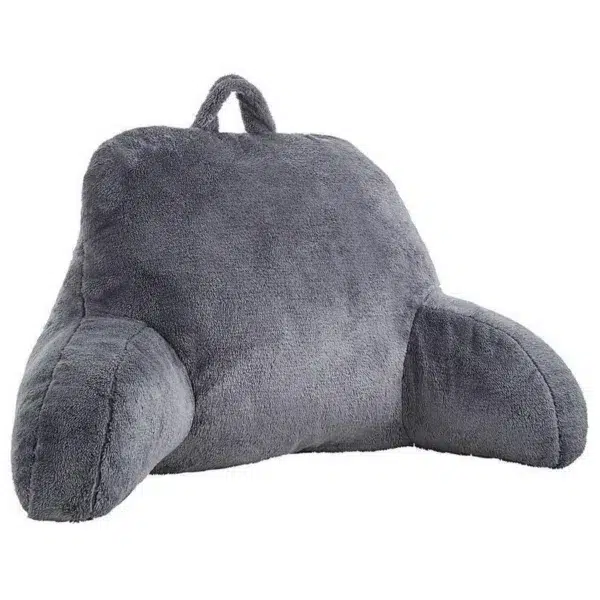 Cuddle fleece back cushion, charcoal grey