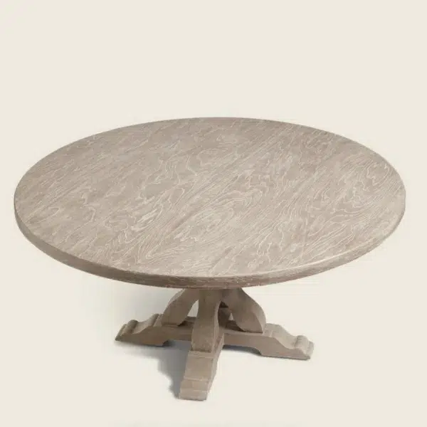 Round Conisbrough Indoor/Outdoor Dining Table - Grey