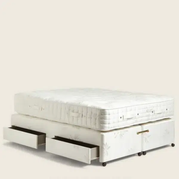 Deluxe Double Mattress & Divan Bed - White