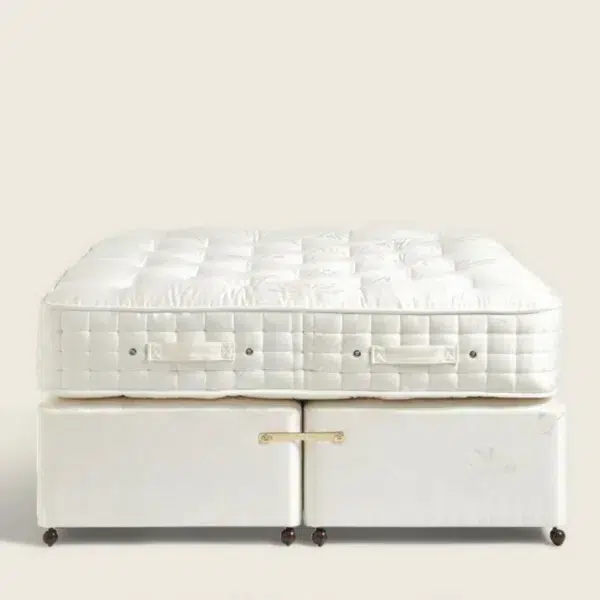 Deluxe double mattress & divan bed - white