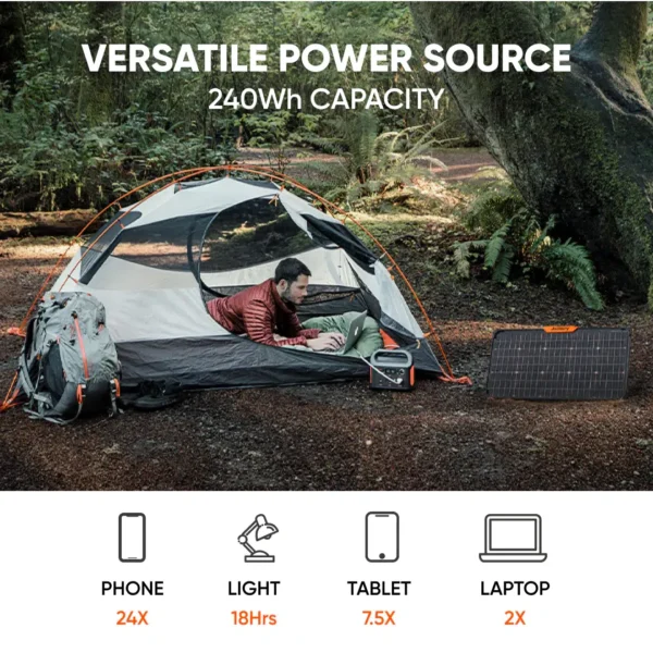 Jackery Solar Power Generator 240 (Explorer 240Wh + SolarSaga 80W)