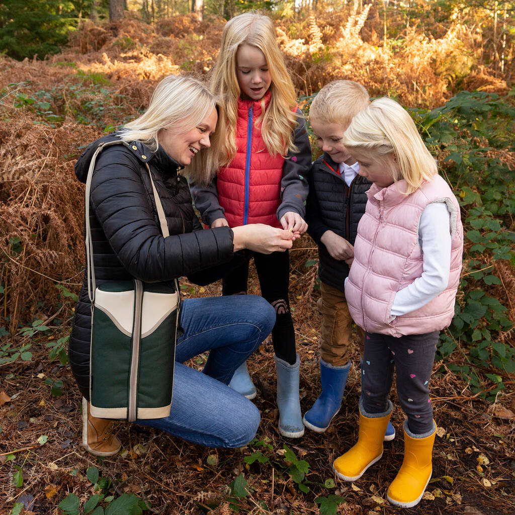 Deluxe two person flask and mug picnic set forest green Deluxe two person flask and mug picnic set forest green