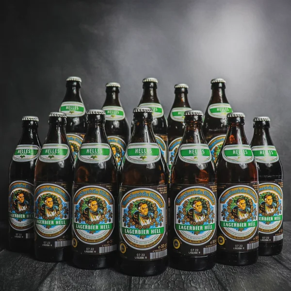 Augustiner Helles German Lager 500ml Bottles – 5.2% ABV (12 Multipack)