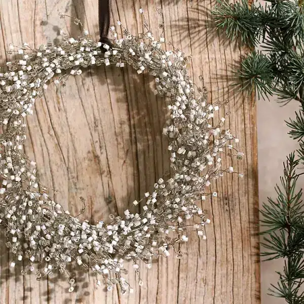 Beaded Christmas Wreath – 20cm