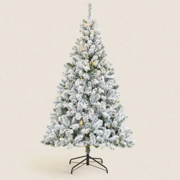 6ft Pre-Lit Snowy Christmas Tree