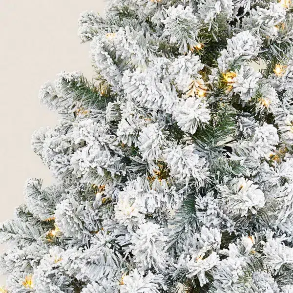6ft pre-lit snowy christmas tree