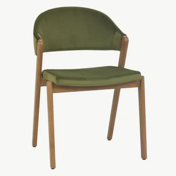 Highgate Rustic Oak Dining Chair, Cedar Velvet