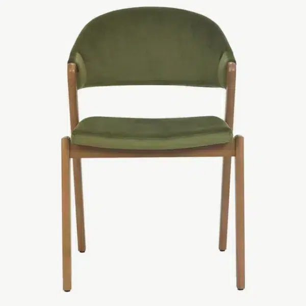 Highgate Rustic Oak Dining Chair, Cedar Velvet