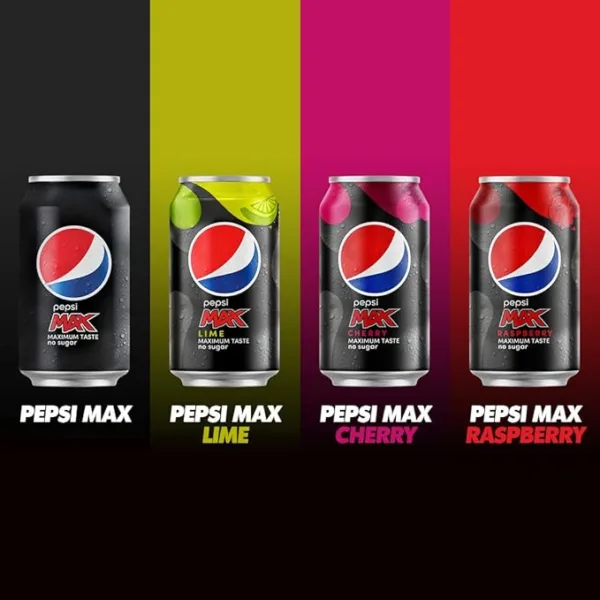 Pepsi max cherry, 330ml can, pack of 24