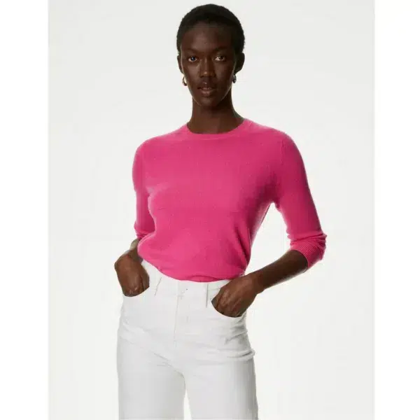 Pure cashmere crew neck jumper - all sizes & colours