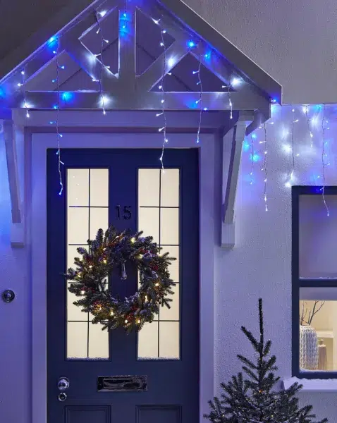 Multifunction icicle lights blue/white