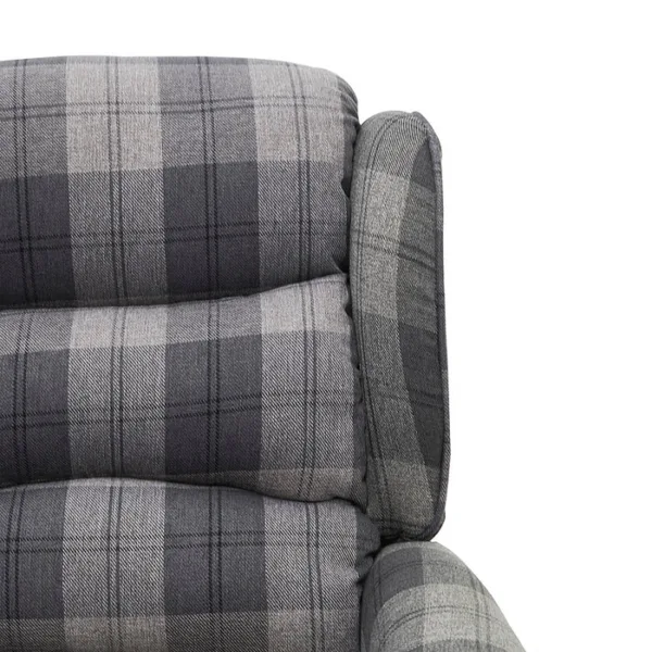 Nairn tartan recliner chair, grey