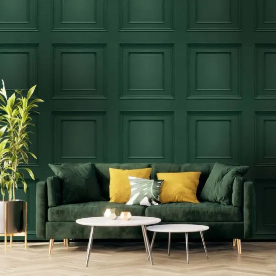 Belgravia Decor Oliana Panel Green Wallpaper