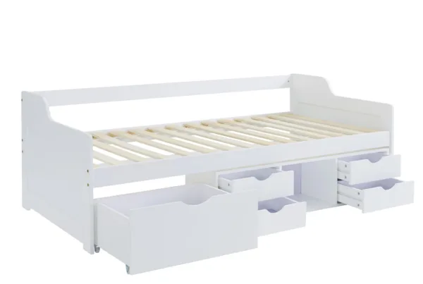 Durham Kids Cabin Bed Single With Drawers - White