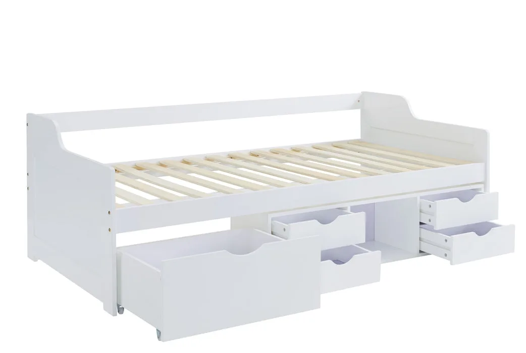 Durham kids cabin bed single with drawers - white Durham kids cabin bed single with drawers - white
