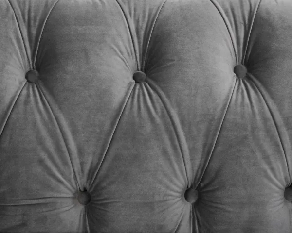 2 seater chesterfield sofa, grey velvet