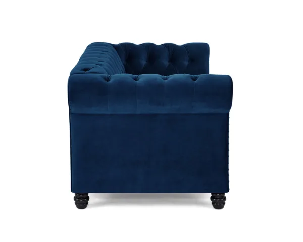 2 seater chesterfield sofa, blue velvet