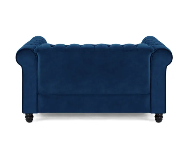 2 seater chesterfield sofa, blue velvet