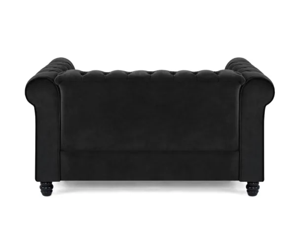 2 seater chesterfield sofa, black velvet