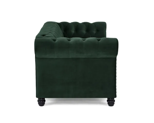 2 seater chesterfield sofa, green velvet