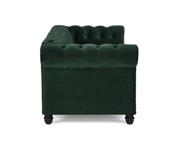 2 Seater Chesterfield Sofa, Green Velvet