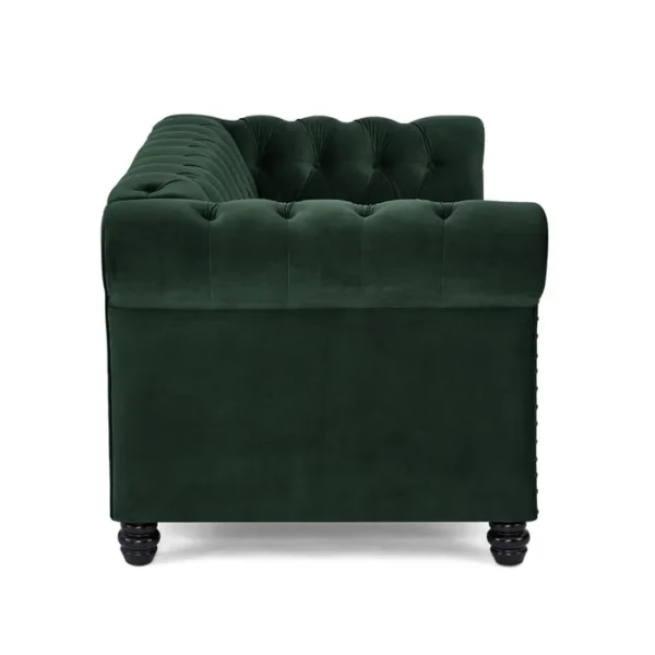 2 Seater Chesterfield Sofa, Green Velvet