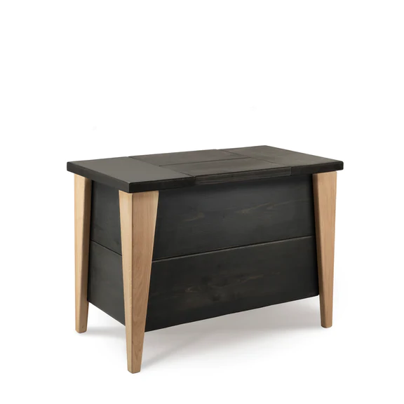 Black oak chunky chest coffee table