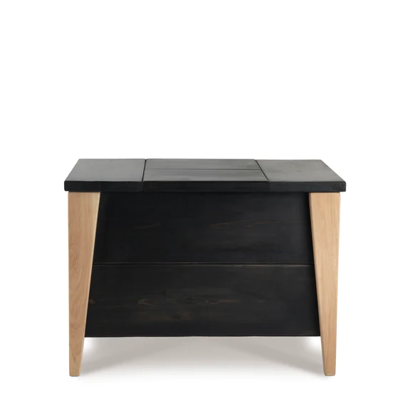 Black oak chunky chest coffee table