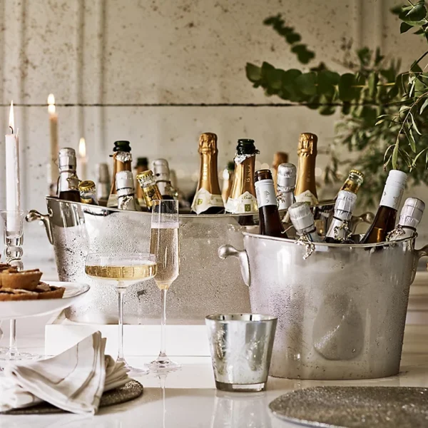 Ultimate champagne trug, nickel plated