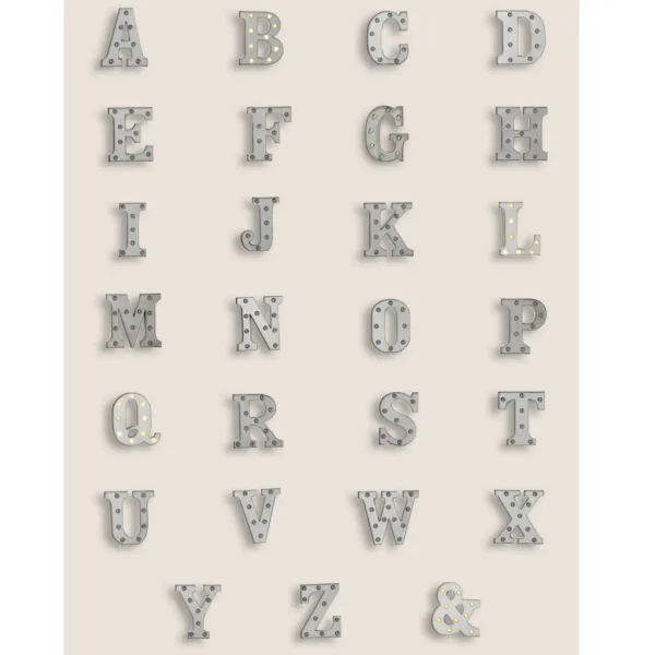 Light up metal led letter
