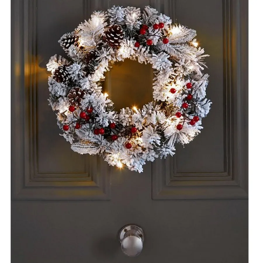 40cm berry and pine cone wreath