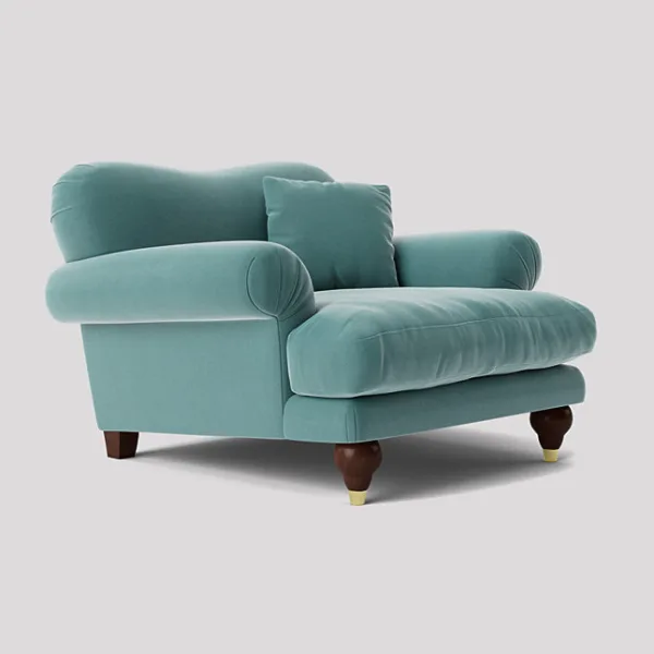 Willow Deep Cushioned Armchair - Airforce Blue