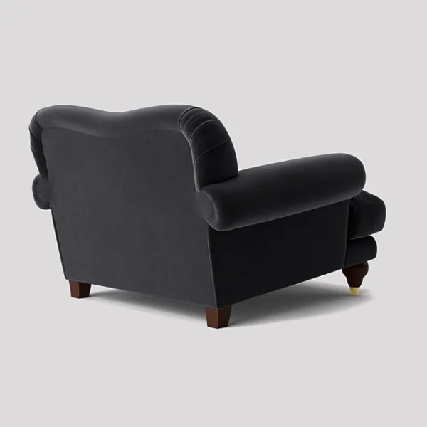 Willow deep cushioned black armchair