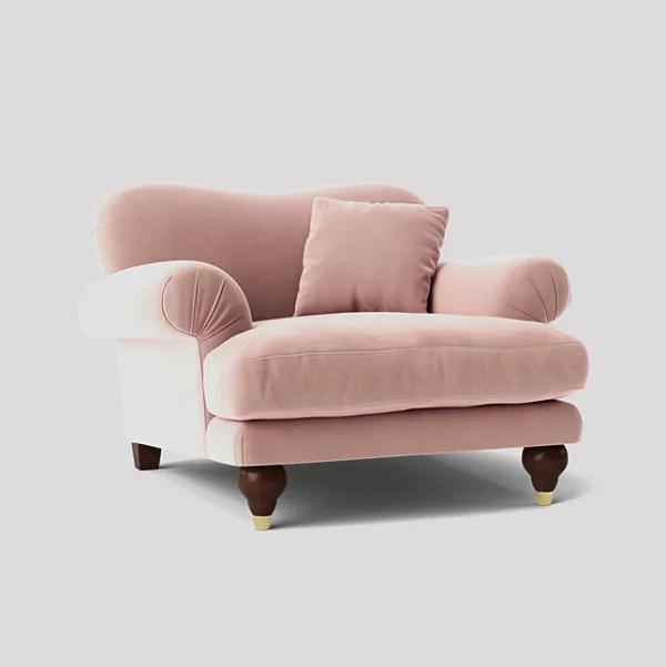 Willow Deep Cushioned Blush Pink Armchair