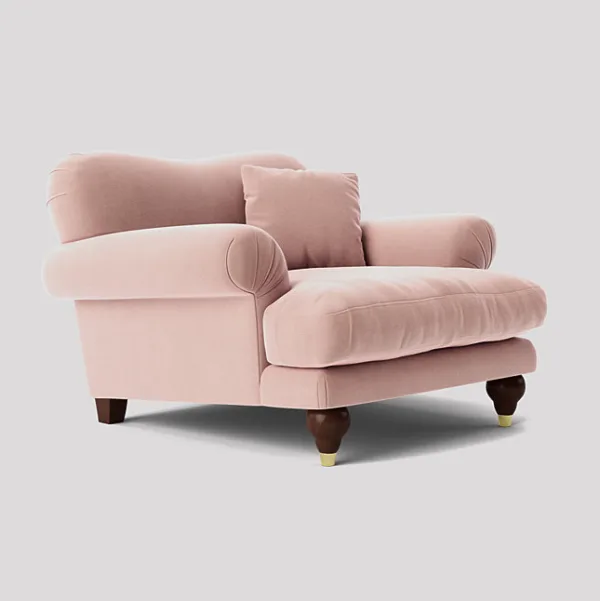 Willow Deep Cushioned Blush Pink Armchair