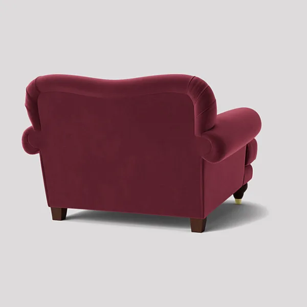 Willow deep cushioned bordeaux red armchair