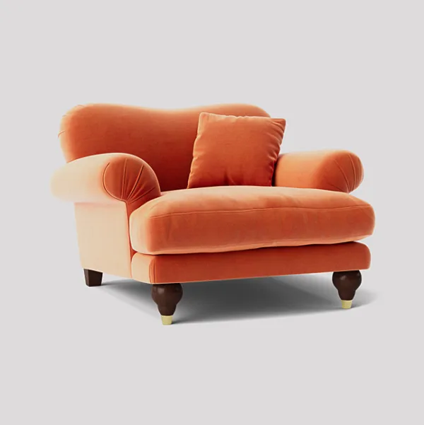 Willow Deep Cushioned Burnt Orange Armchair