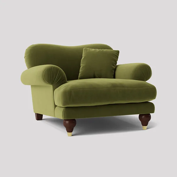 Willow Deep Cushioned Fern Green Armchair