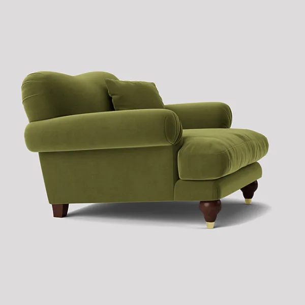 Willow deep cushioned fern green armchair