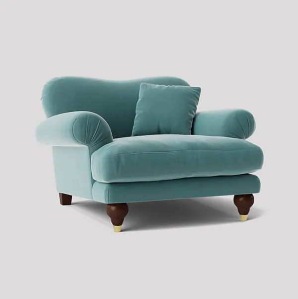 Willow Deep Cushioned Armchair - Airforce Blue