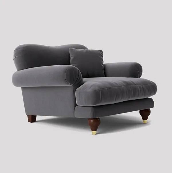 Willow Deep Cushioned Granite Grey Armchair