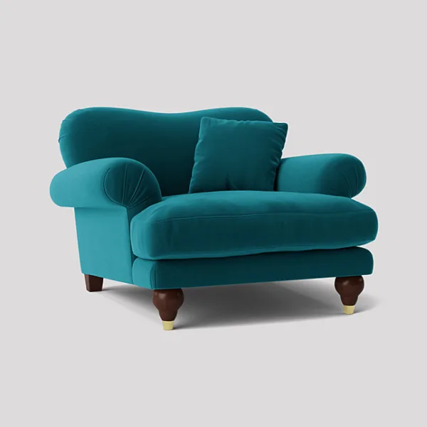 Willow Deep Cushioned Kingfisher Green Armchair