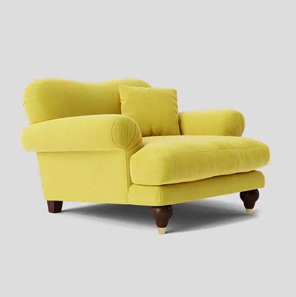 Willow Deep Cushioned Zest Yellow Armchair