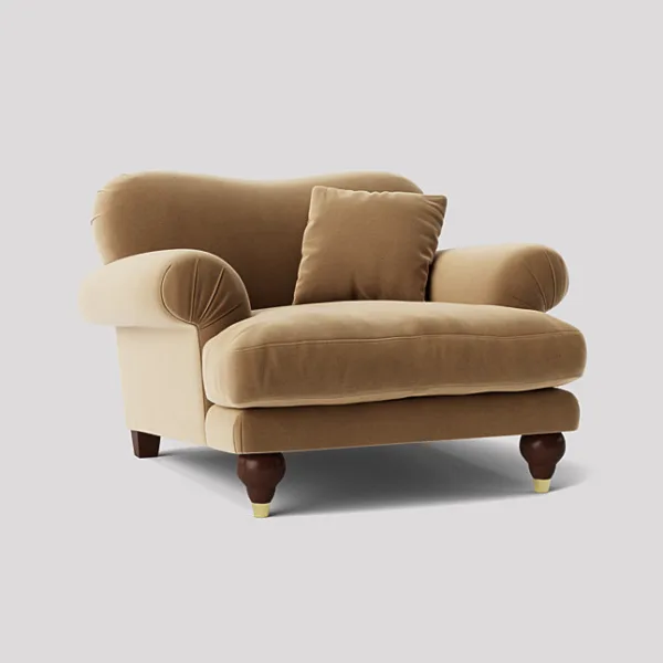 Willow deep cushioned brown armchair