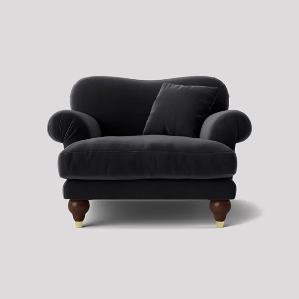 Willow Deep Cushioned Black Armchair