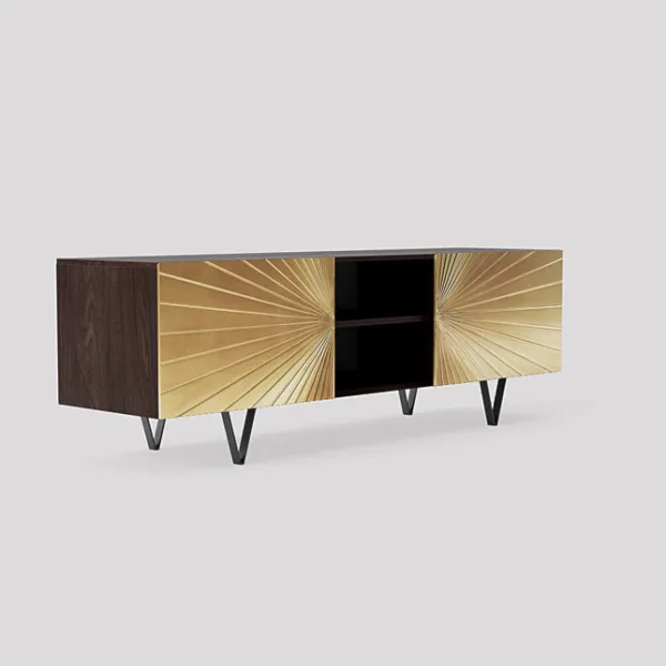 Ziggy 140cm Brass TV Stand