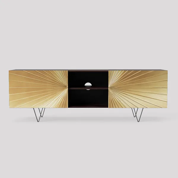 Ziggy 140cm Brass TV Stand