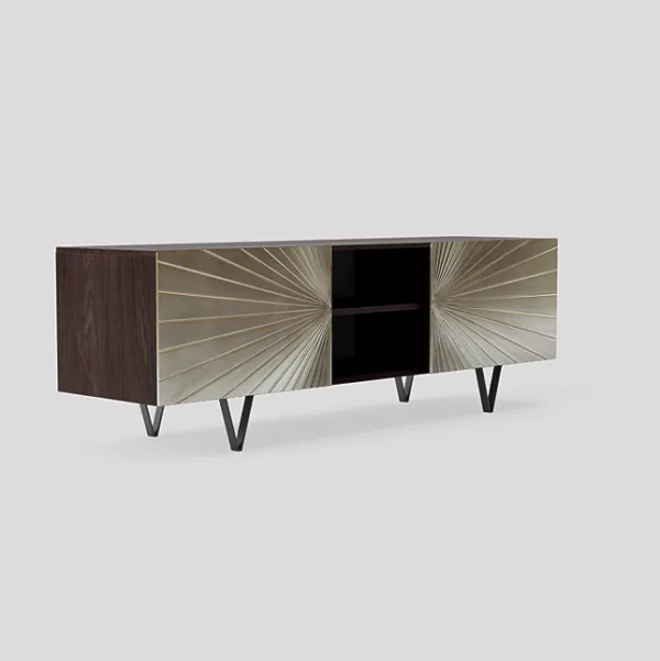 Ziggy 140cm Silver & Black TV Stand