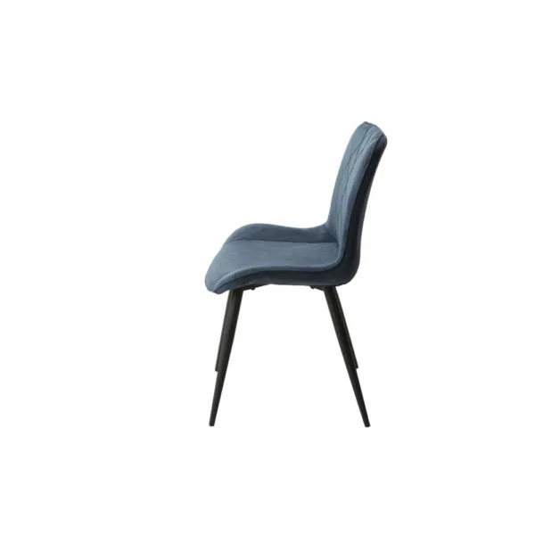 Baldwin pair of diamond stitched navy dining chairs