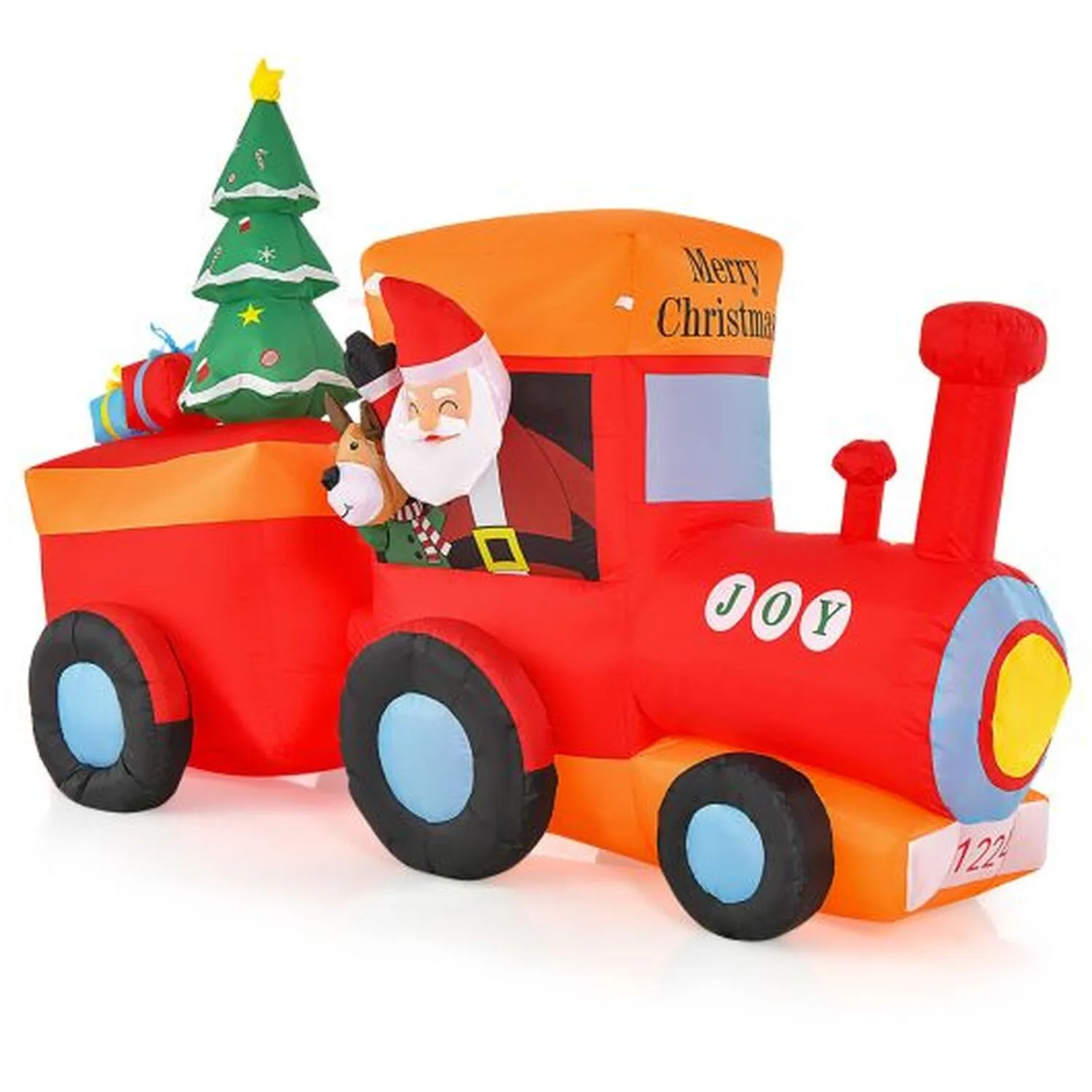 Christmas inflatable santa train with built-in led Christmas inflatable santa train with built-in led